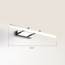 GobekUsa Sleek Acrylic Bedroom Vanity Light Fixture with Pivoting Bar LED Wall Mount
