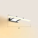 GobekUsa Sleek Acrylic Bedroom Vanity Light Fixture with Pivoting Bar LED Wall Mount