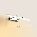 GobekUsa Sleek Acrylic Bedroom Vanity Light Fixture with Pivoting Bar LED Wall Mount