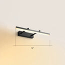 GobekUsa Sleek Acrylic Bedroom Vanity Light Fixture with Pivoting Bar LED Wall Mount