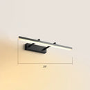 GobekUsa Sleek Acrylic Bedroom Vanity Light Fixture with Pivoting Bar LED Wall Mount