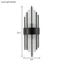 GobekUsa Modern Black Metal Wall Light with Prism Crystal for Living Room