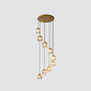 GobekUsa Modern Prismatic Crystal Cylindrical Pendant Ceiling Light for Stairway