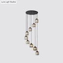 GobekUsa Modern Prismatic Crystal Cylindrical Pendant Ceiling Light for Stairway