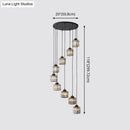 GobekUsa Modern Prismatic Crystal Cylindrical Pendant Ceiling Light for Stairway