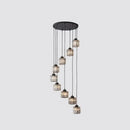 GobekUsa Modern Prismatic Crystal Cylindrical Pendant Ceiling Light for Stairway