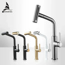GobekUsa Black Pull Out Kitchen Faucet with Waterfall Stream Sprayer Head