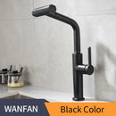GobekUsa Black Pull Out Kitchen Faucet with Waterfall Stream Sprayer Head