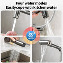 GobekUsa Black Pull Out Kitchen Faucet with Waterfall Stream Sprayer Head