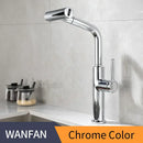 GobekUsa Black Pull Out Kitchen Faucet with Waterfall Stream Sprayer Head