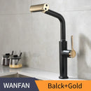 GobekUsa Black Pull Out Kitchen Faucet with Waterfall Stream Sprayer Head