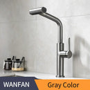 GobekUsa Black Pull Out Kitchen Faucet with Waterfall Stream Sprayer Head