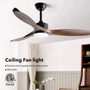 GobekUsa 52" Pure Copper DC Ceiling Fan with Remote Control & LED Light