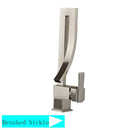 GobekUsa Black Brass Waterfall Basin Faucet with Single Handle Mixer Tap