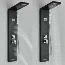 GobekUsa Black Rainfall Shower Panel Set with Massage System and Temperature Screen