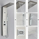 GobekUsa Black Rainfall Shower Panel Set with Massage System and Temperature Screen