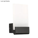 GobekUsa Minimalist Acrylic Rectangle Wall Mount LED Sconce Lamp - Bedside Light with Warm/White Glow