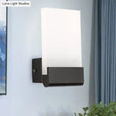GobekUsa Minimalist Acrylic Rectangle Wall Mount LED Sconce Lamp - Bedside Light with Warm/White Glow