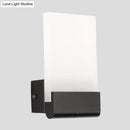 GobekUsa Minimalist Acrylic Rectangle Wall Mount LED Sconce Lamp - Bedside Light with Warm/White Glow