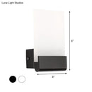 GobekUsa Minimalist Acrylic Rectangle Wall Mount LED Sconce Lamp - Bedside Light with Warm/White Glow