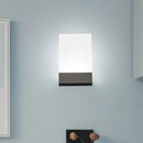 GobekUsa Minimalist Acrylic Rectangle Wall Mount LED Sconce Lamp - Bedside Light with Warm/White Glow
