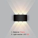 Modern black rectangular led wall lamp living room ambient light by Decorbites