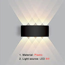 Modern black rectangular led wall lamp living room ambient light by Decorbites