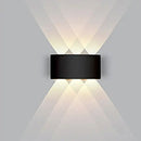 Modern black rectangular led wall lamp living room ambient light by Decorbites
