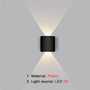 Modern black rectangular led wall lamp living room ambient light by Decorbites