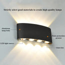 Modern black rectangular led wall light garden or living room decor by Decorbites