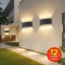 Modern black rectangular led wall light garden or living room decor by Decorbites