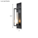 GobekUsa Modern Black Rectangular Wall Lamp - Elegant Metal Sconce Lighting with Glass Shade