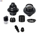 Modern black ribbed e27 socket bulb holder bedroom lamp base by Decorbites