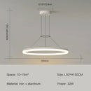 GobekUsa Black Ring LED Pendant Chandelier for Living Room, Bedroom, Kitchen - Modern Minimalist Lighting