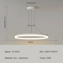 GobekUsa Black Ring LED Pendant Chandelier for Living Room, Bedroom, Kitchen - Modern Minimalist Lighting