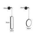 GobekUsa Black Ring LED Wall Lamp - Modern Nordic Style Indoor Light Fixture