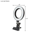 GobekUsa Portable LED Mirror Light with Black Clip-on, Metal Shade for Mobile Phone Support