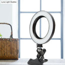 GobekUsa Portable LED Mirror Light with Black Clip-on, Metal Shade for Mobile Phone Support