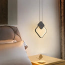 GobekUsa Black Ring Pendant Lamp | Dimmable LED Ceiling Hanging Light for Bedroom Decor