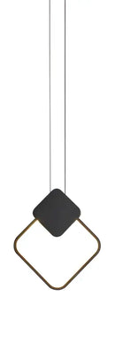 GobekUsa Black Ring Pendant Lamp | Dimmable LED Ceiling Hanging Light for Bedroom Decor