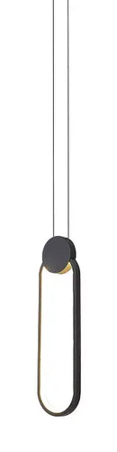 GobekUsa Black Ring Pendant Lamp | Dimmable LED Ceiling Hanging Light for Bedroom Decor