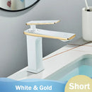 GobekUsa Black Rose Gold Basin Faucet: Modern Deck Mounted Sink Mixer Tap for Luxury Bathrooms