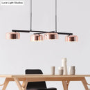GobekUsa Nordic LED Diner Island Lamp: 4-Light Hanging Fixture with Acrylic Shade