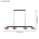 GobekUsa Nordic LED Diner Island Lamp: 4-Light Hanging Fixture with Acrylic Shade