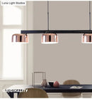 GobekUsa Nordic LED Diner Island Lamp: 4-Light Hanging Fixture with Acrylic Shade