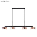 GobekUsa Nordic LED Diner Island Lamp: 4-Light Hanging Fixture with Acrylic Shade