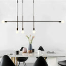 GobekUsa Black Rose Gold Long Tube Chandelier | Nordic Design for Cafe, Bar & Restaurant