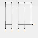 GobekUsa Black Rose Gold Long Tube Chandelier | Nordic Design for Cafe, Bar & Restaurant