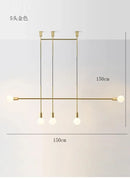 GobekUsa Black Rose Gold Long Tube Chandelier | Nordic Design for Cafe, Bar & Restaurant