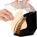 Modern black & rose gold wave coffee filter dispenser kitchen storage by Decorbites